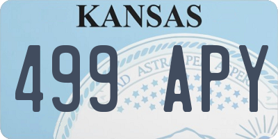 KS license plate 499APY