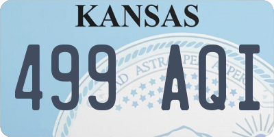 KS license plate 499AQI