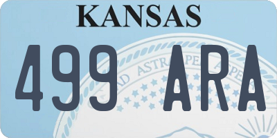 KS license plate 499ARA
