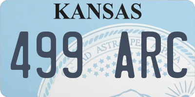 KS license plate 499ARC