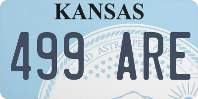 KS license plate 499ARE