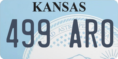 KS license plate 499ARO
