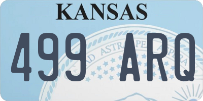 KS license plate 499ARQ