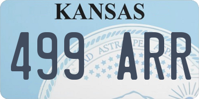 KS license plate 499ARR
