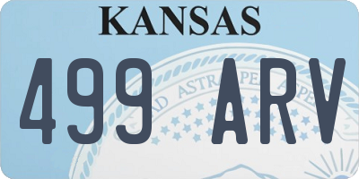 KS license plate 499ARV