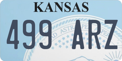 KS license plate 499ARZ