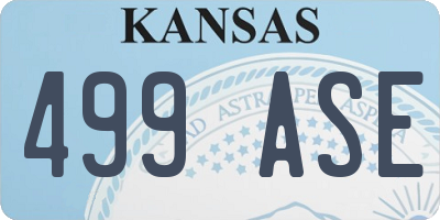 KS license plate 499ASE