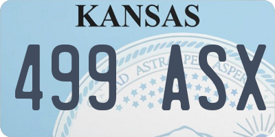 KS license plate 499ASX