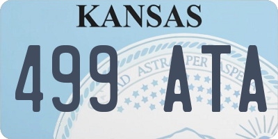 KS license plate 499ATA
