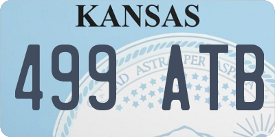 KS license plate 499ATB