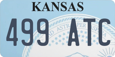 KS license plate 499ATC