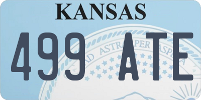 KS license plate 499ATE