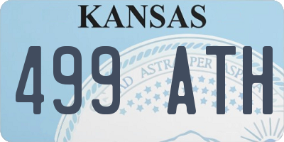 KS license plate 499ATH