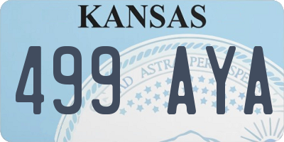 KS license plate 499AYA