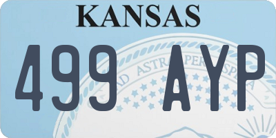 KS license plate 499AYP