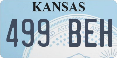 KS license plate 499BEH