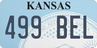 KS license plate 499BEL