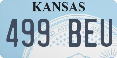 KS license plate 499BEU