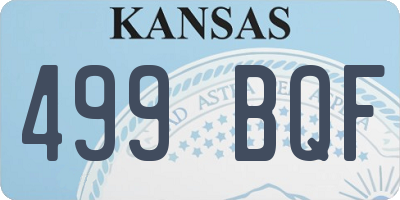 KS license plate 499BQF