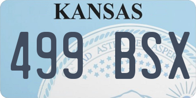 KS license plate 499BSX