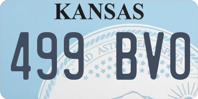 KS license plate 499BVO