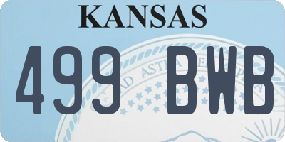 KS license plate 499BWB