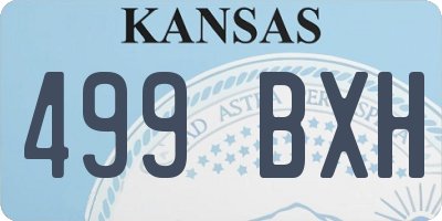 KS license plate 499BXH