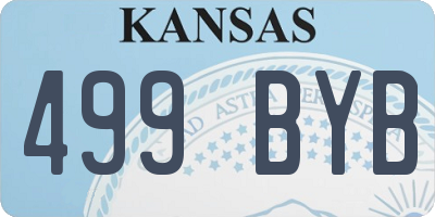 KS license plate 499BYB
