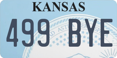KS license plate 499BYE