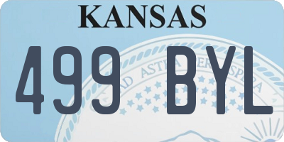 KS license plate 499BYL