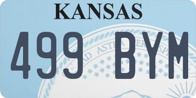 KS license plate 499BYM