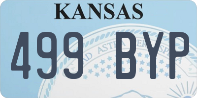 KS license plate 499BYP