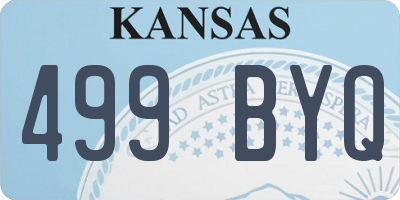 KS license plate 499BYQ