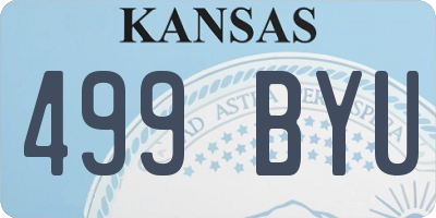 KS license plate 499BYU