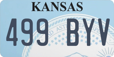 KS license plate 499BYV