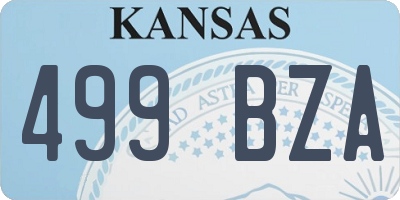 KS license plate 499BZA