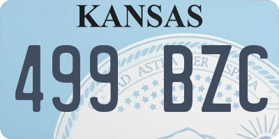 KS license plate 499BZC