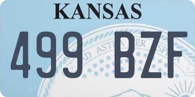 KS license plate 499BZF