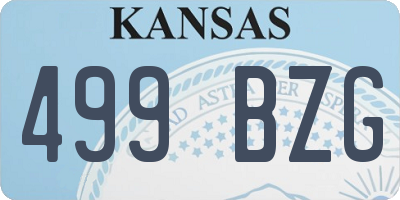KS license plate 499BZG