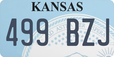 KS license plate 499BZJ
