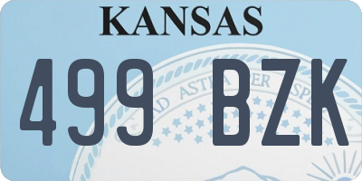 KS license plate 499BZK