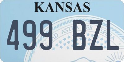 KS license plate 499BZL