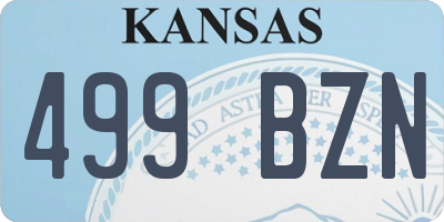 KS license plate 499BZN