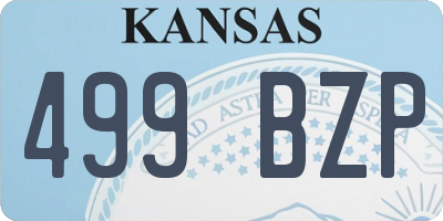 KS license plate 499BZP