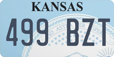 KS license plate 499BZT