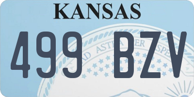 KS license plate 499BZV