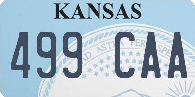 KS license plate 499CAA