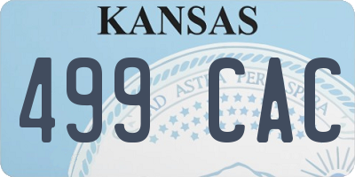 KS license plate 499CAC