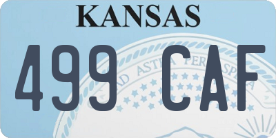 KS license plate 499CAF