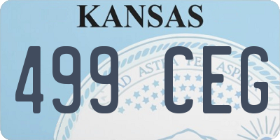 KS license plate 499CEG